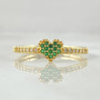 Anillo Carril Corazón Tupido 1.95gr / T7 3/4 / Oro 18K