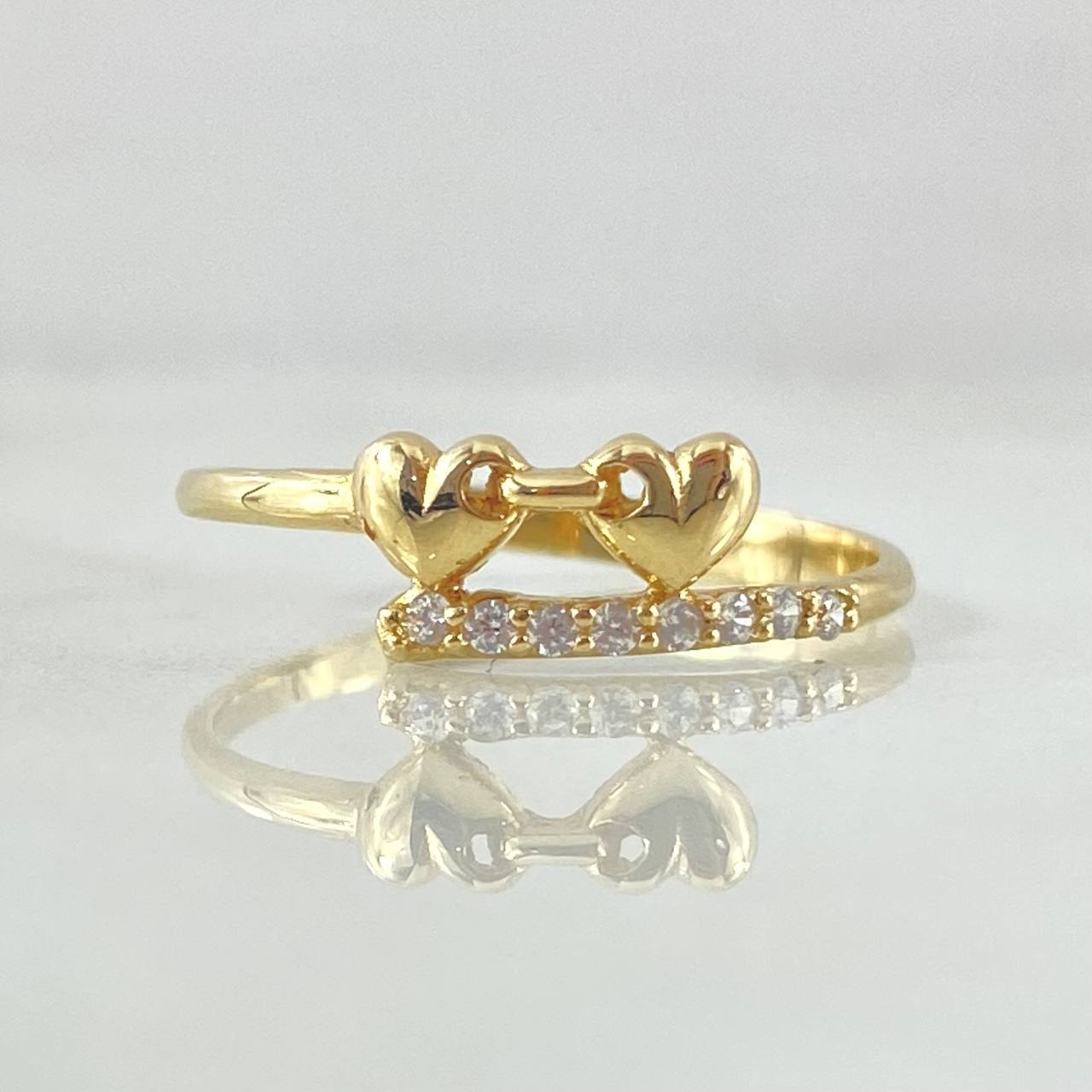 Anillo Corazones Bloqueados 1.5gr / T6 1/2 / Oro 18K