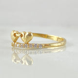 Anillo Corazones Bloqueados 1.5gr / T6 1/2 / Oro 18K
