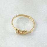 Anillo Corazones Bloqueados 1.5gr / T6 1/2 / Oro 18K