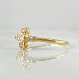 Anillo Crúz Burbujeante 1.95gr / T7 1/4 / Oro 18K