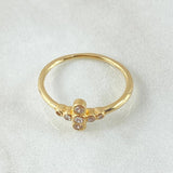 Anillo Crúz Burbujeante 1.95gr / T7 1/4 / Oro 18K
