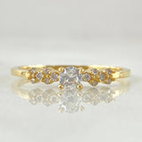 Anillo Solitario Cuatro Chispas 1.6gr / T7 1/2 / Oro 18K