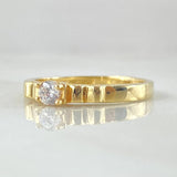 Anillo Solitario Corazones Roto 2.6gr / T6 1/4 / Oro 18K