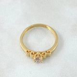 Anillo Solitario Corazones Roto 2.6gr / T6 1/4 / Oro 18K