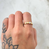 Anillo Solitario Corazones Roto 2.6gr / T6 1/4 / Oro 18K