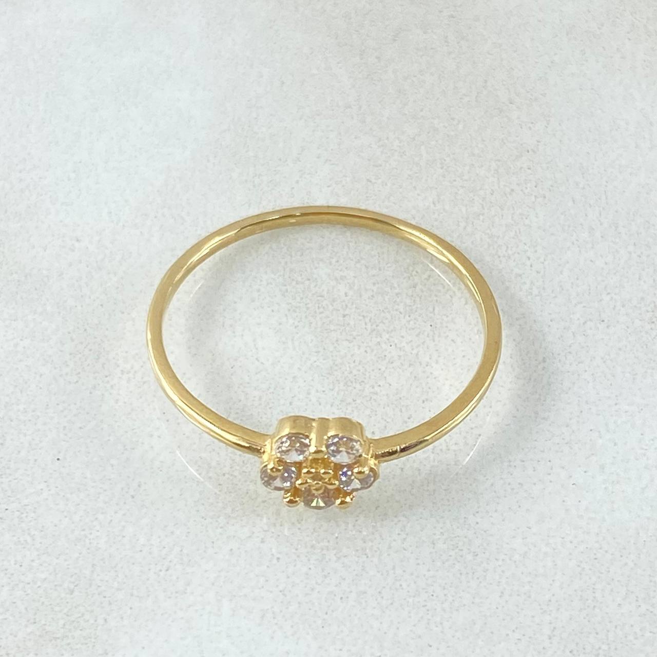 Anillo Flor de Sacura 1.3gr / T7 1/4 / Oro 18K