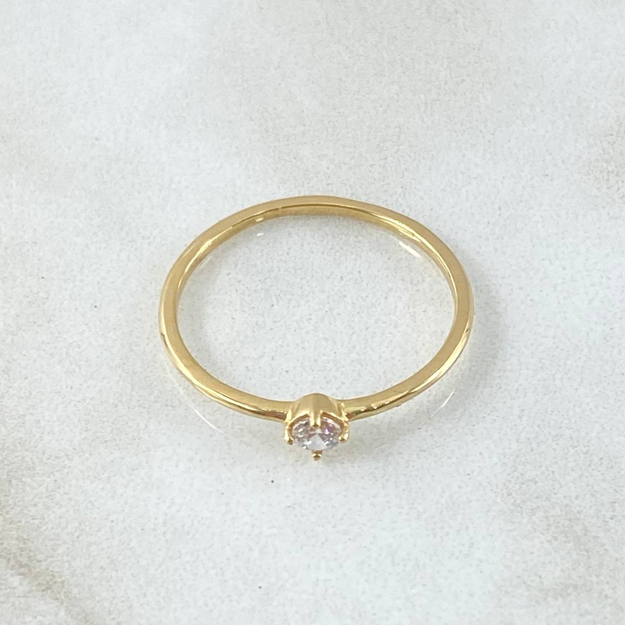 Anillo Solitario Liso Petit 1.1gr / T6 / Oro 18K