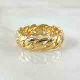 Anillo Cubano Prenzado 4.7gr / T6 / Oro 18K