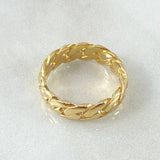 Anillo Cubano Prenzado 4.7gr / T6 / Oro 18K