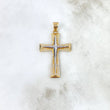 Dije Cruz Estrella 7.2gr / 4.9cm / Circones Blancos Dos Oros Amarillo Blanco