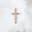 Dije Cruz Cristo 1.85gr / 3.8cm / Lisa Oro Rosa