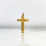 Dije Cruz 2.75gr / 3.7cm / Circones Naranja Oro Amarillo