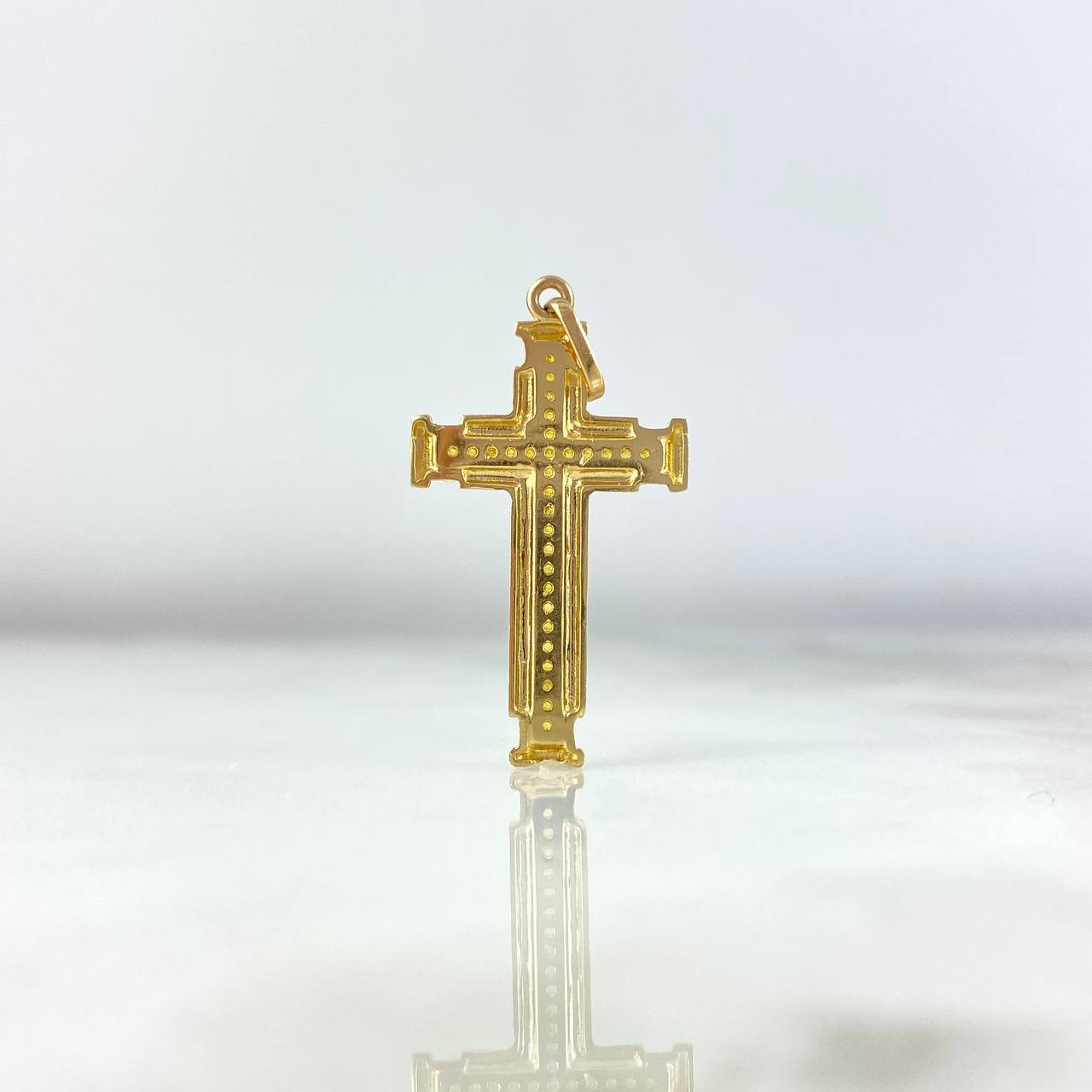 Dije Cruz 2.75gr / 3.7cm / Circones Naranja Oro Amarillo