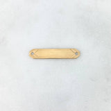 Herraje Placa Rectangular 0.85gr / 30mm*6mm Lineas Perpendiculares Oro Amarillo