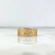 Anillo Tribal 3.45gr / T7 1/4 / Circones Blancos Oro Amarillo