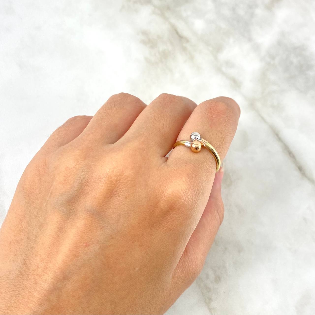 Anillo Tu y Yo 1gr / T5 / Tres Oros