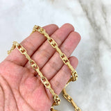 Cadena Rustica Tribal 23.6gr / 60cm / 5mm Texturizada Punto Oro Amarillo +3