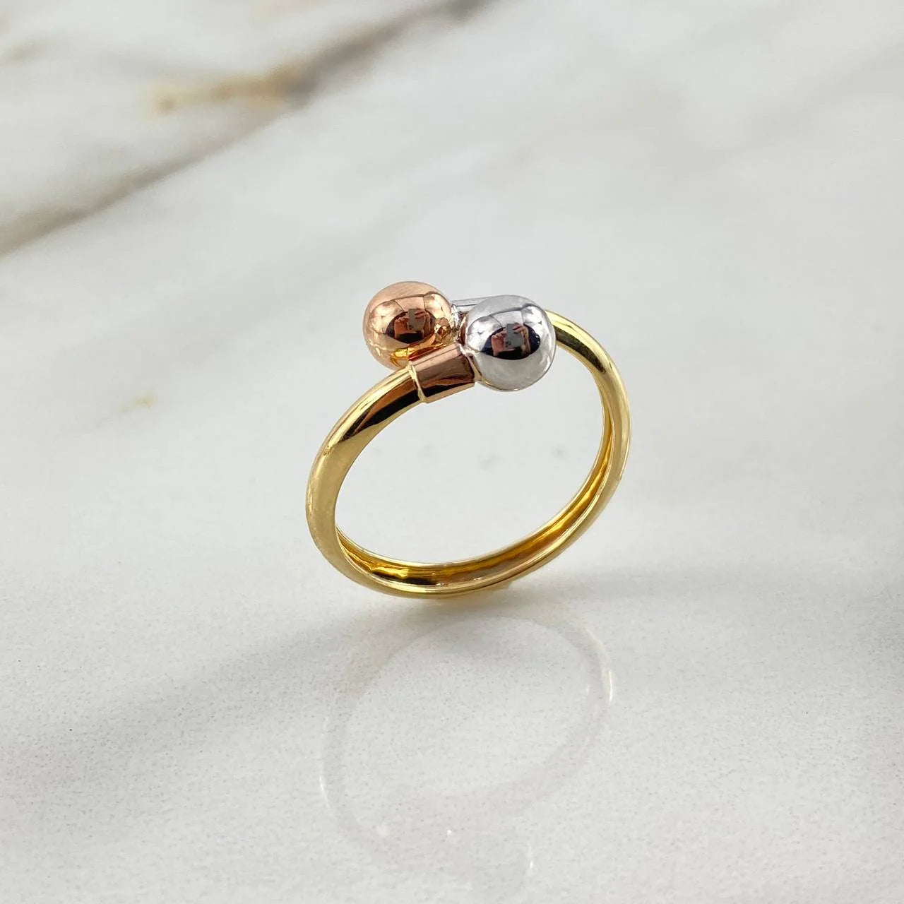 Anillo Tu Y Yo 2.25gr / T9 / 8mm Tres Oros &