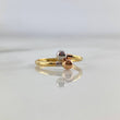 Anillo Tu y Yo 1.15gr / T7 / Bolas 4mm Tres Oros ©