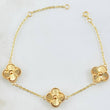 Pulso Trebol Diamantado 5.5gr / 15.5cm-18cm / Oro Amarillo Nac.Esp. 18K
