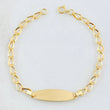 Pulso Bebé Espiga Placa Ovalada 1gr / 12.5cm / Oro Amarillo 18K
