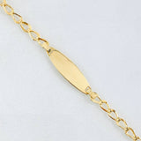 Pulso Bebé Espiga Placa Ovalada 1gr / 12.5cm / Oro Amarillo 18K