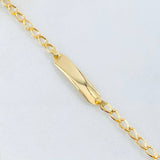 Pulso Bebé Espiga Placa Rectangular 1.15gr / 14cm / Oro Amarillo 18K