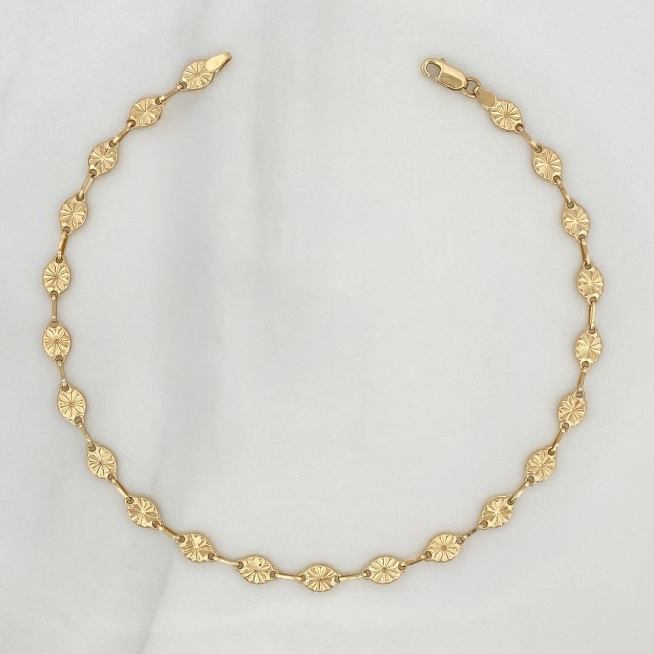 Tobillera Rustica 3.7 g / 24.5 cm / 4.25 mm Oro Amarillo 18K