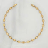 Tobillera Rustica 3.7 g / 24.5 cm / 4.25 mm Oro Amarillo 18K