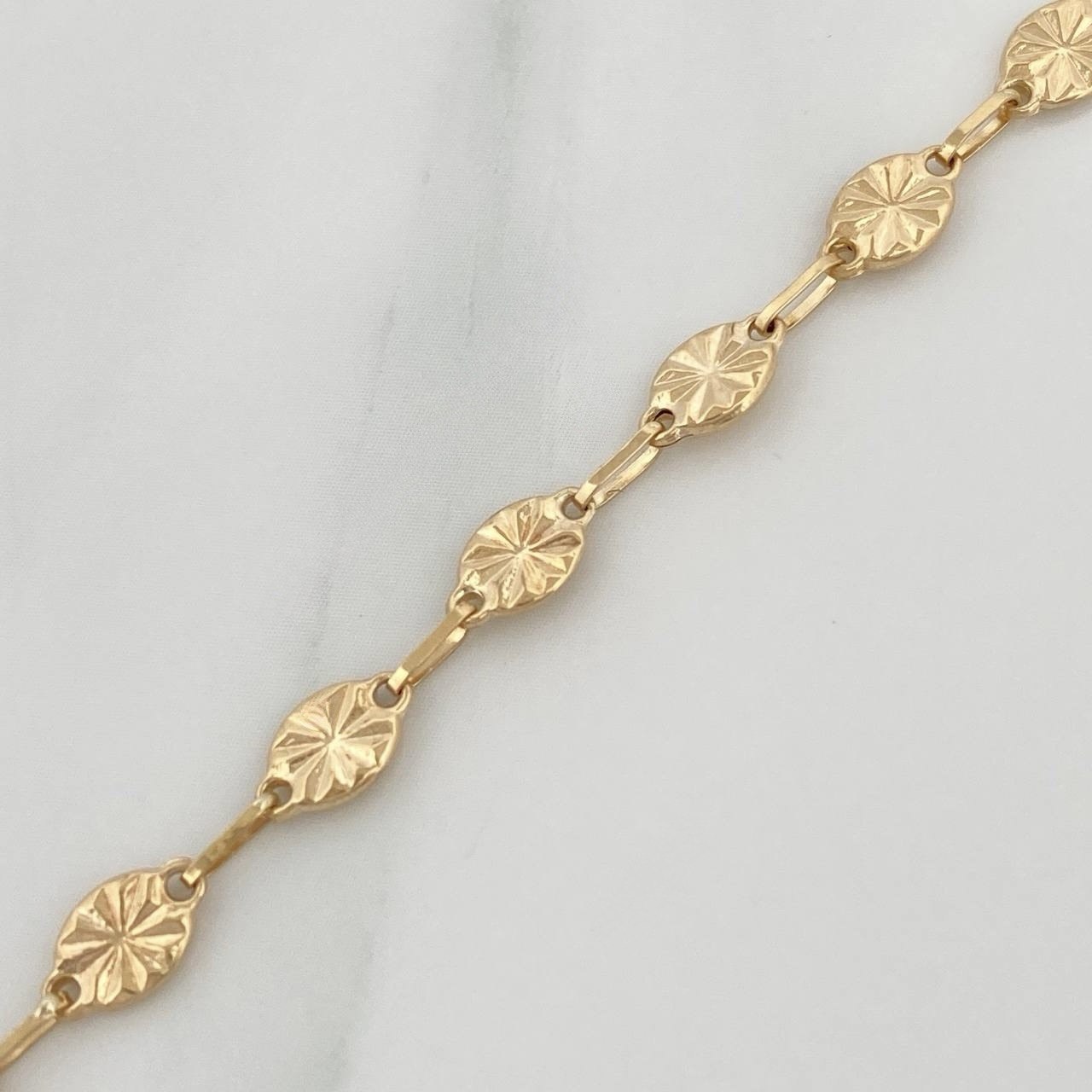 Tobillera Rustica 3.7 g / 24.5 cm / 4.25 mm Oro Amarillo 18K