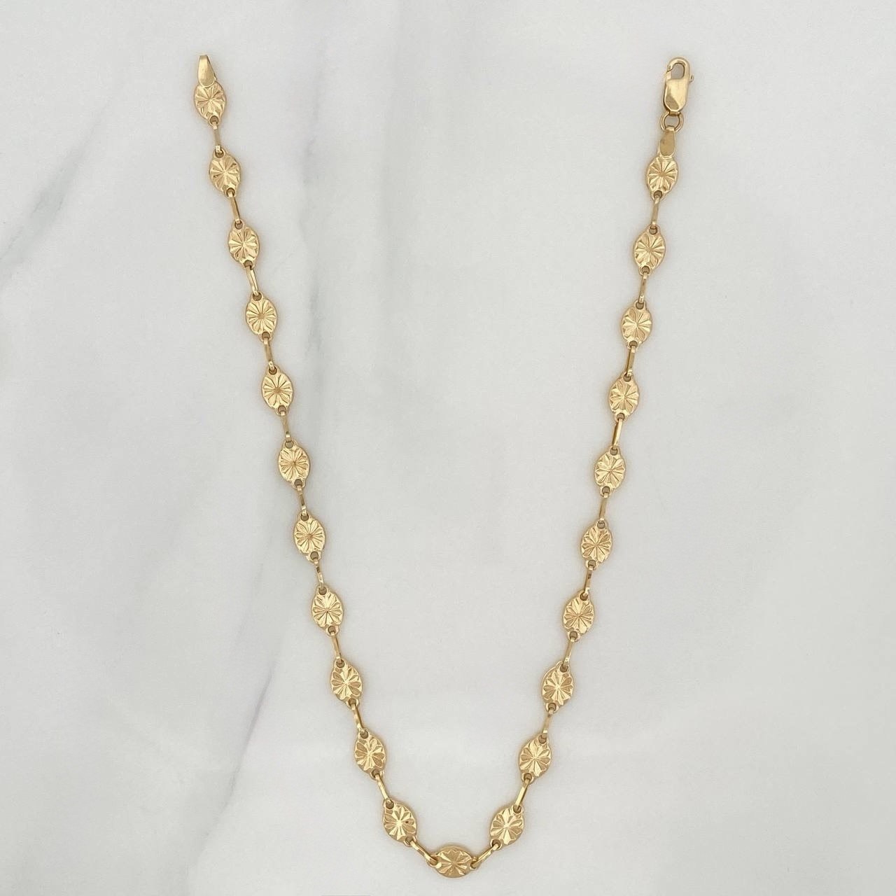 Tobillera Rustica 3.7 g / 24.5 cm / 4.25 mm Oro Amarillo 18K