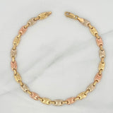 Tobillera Rustica Corona 7.15 g / 27 cm / 5.65 mm Tres Oros 18K