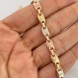 Tobillera Rustica Corona 7.15 g / 27 cm / 5.65 mm Tres Oros 18K