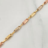 Tobillera Rustica Tribal 4.25 g / 25 cm / 3.3 mm Tres Oros 18K