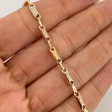 Tobillera Rustica Tribal 4.25 g / 25 cm / 3.3 mm Tres Oros 18K
