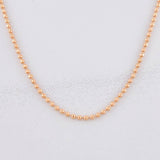 Cadena Militar 4.3g / 50cm / 1.5mm Oro Rosa 18K