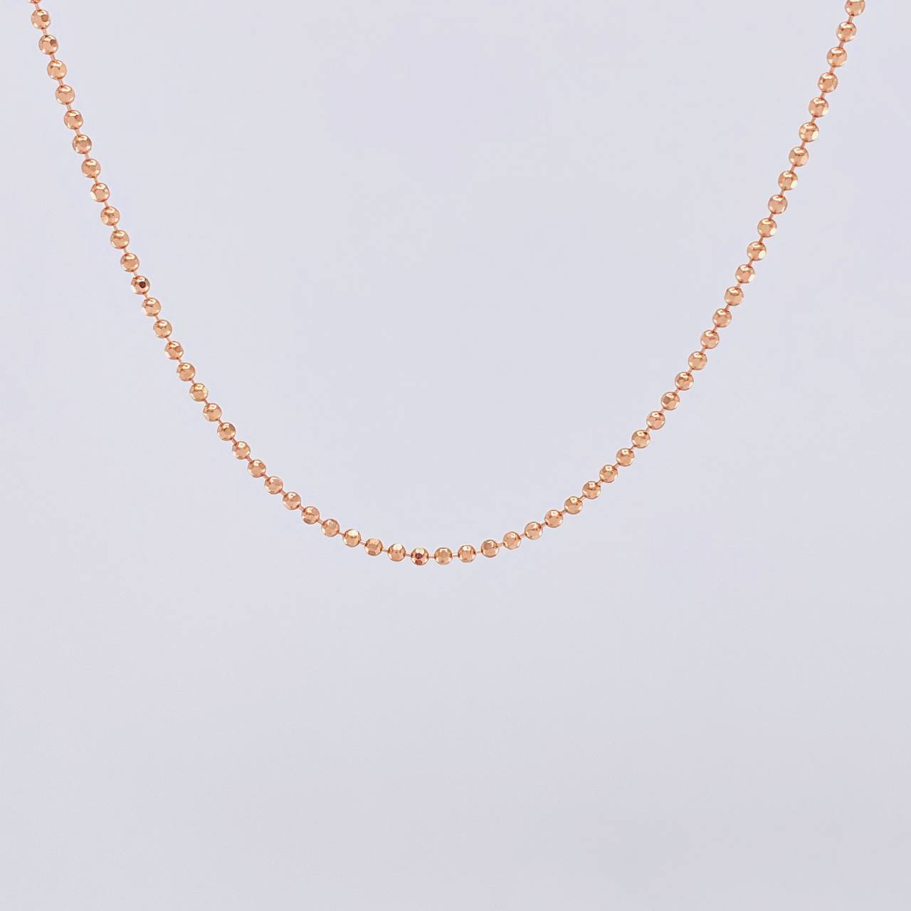 Cadena Militar 4.3g / 50cm / 1.4mm Oro Rosa 18K