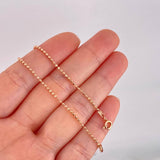 Cadena Militar 4.3g / 50cm / 1.4mm Oro Rosa 18K