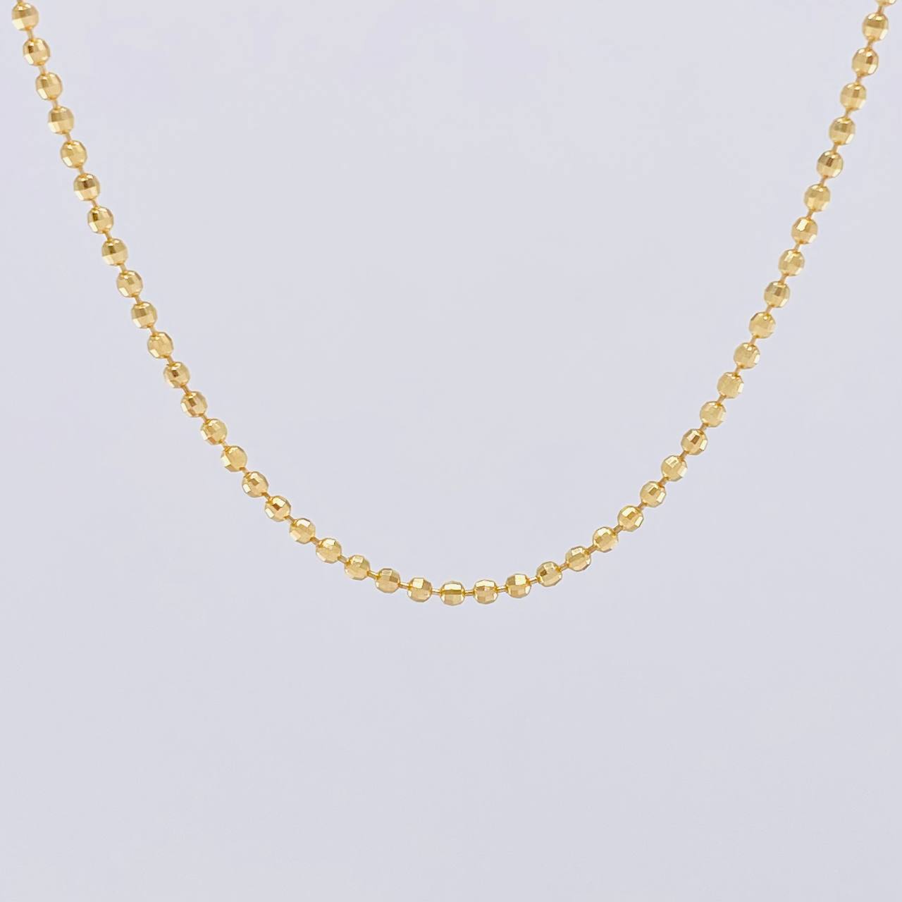 Cadena Militar Diamantada 6.75g / 45cm / 1.8mm Oro Amarillo 18K