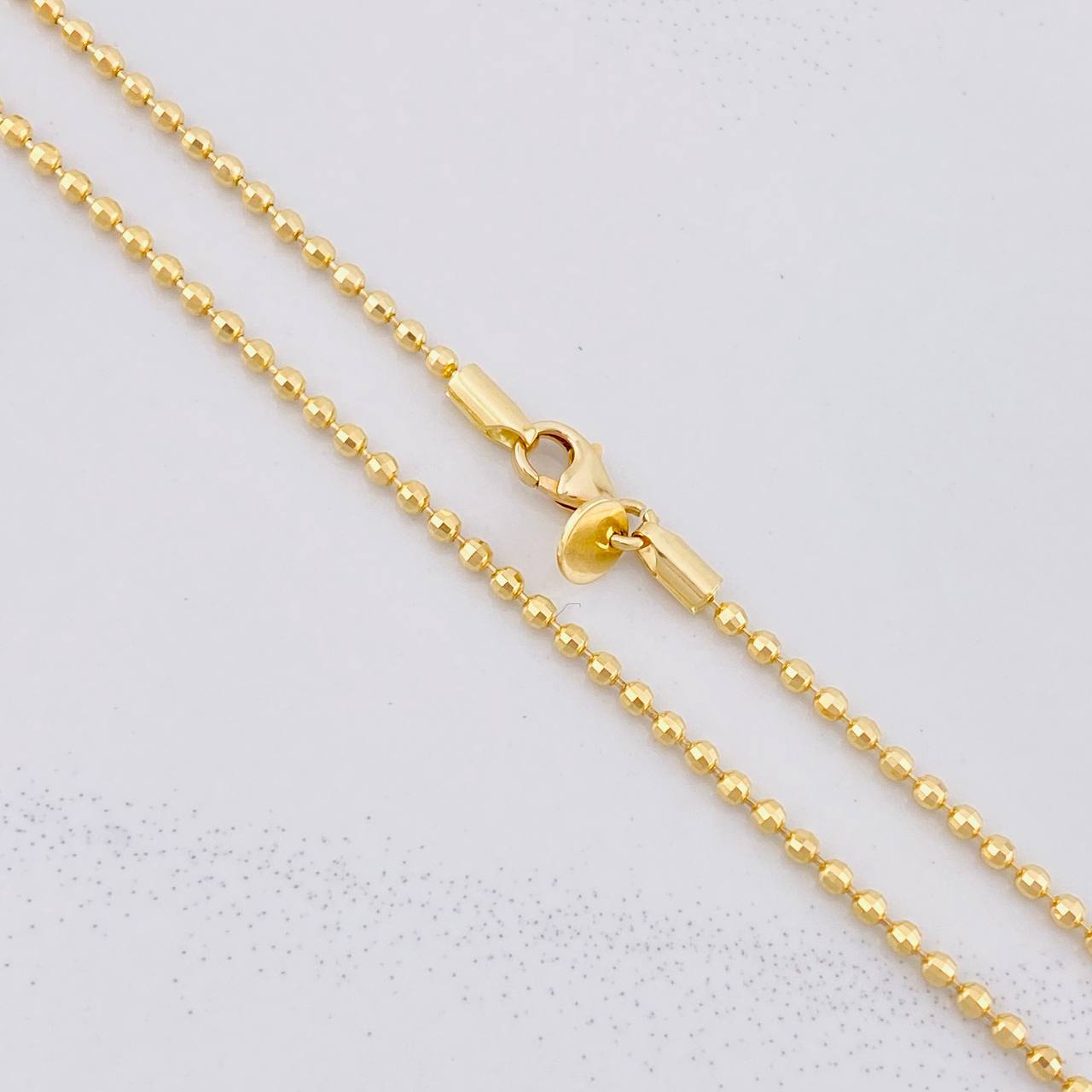 Cadena Militar Diamantada 6.85g / 45cm / 1.7mm Oro Amarillo 18K