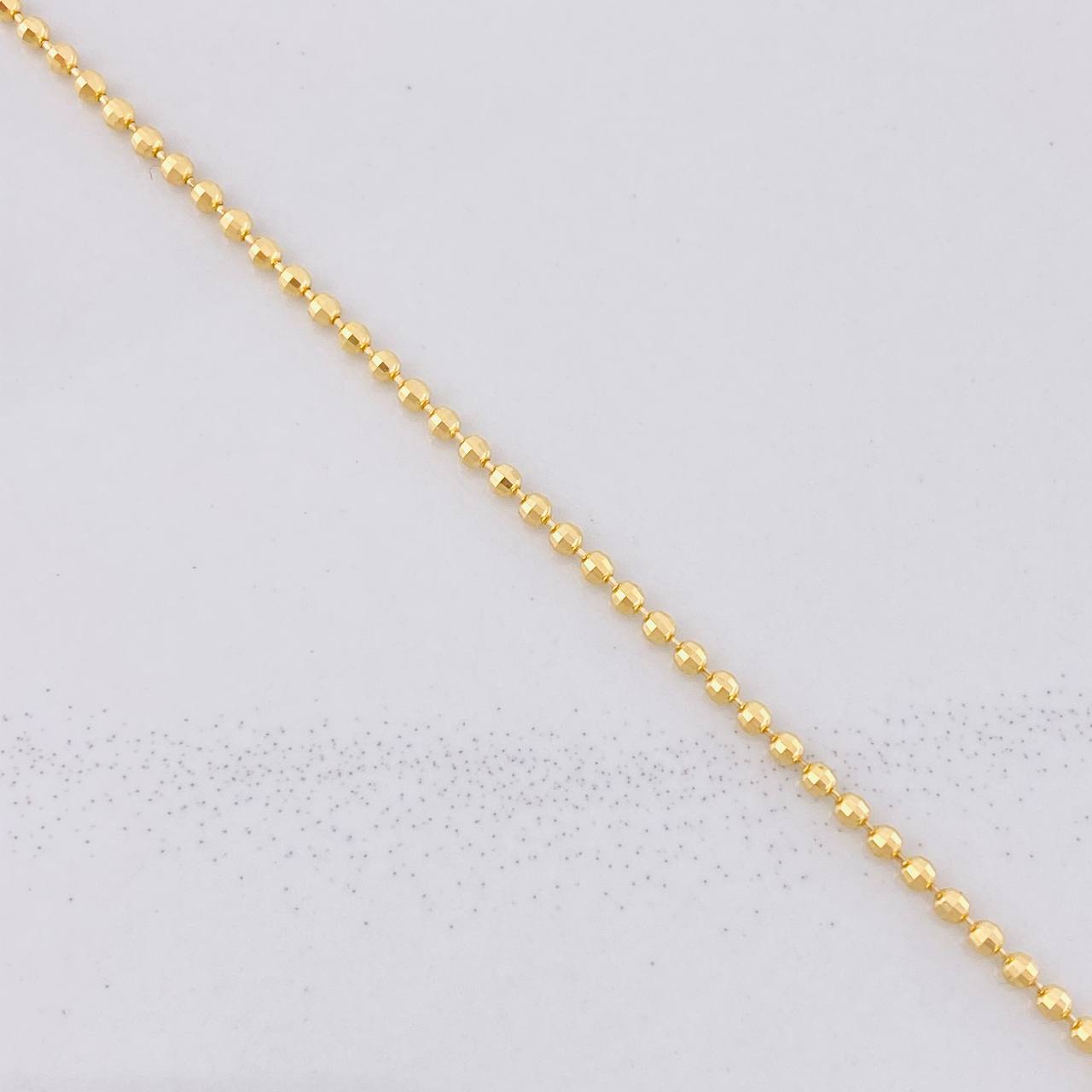 Cadena Militar Diamantada 6.85g / 45cm / 1.7mm Oro Amarillo 18K
