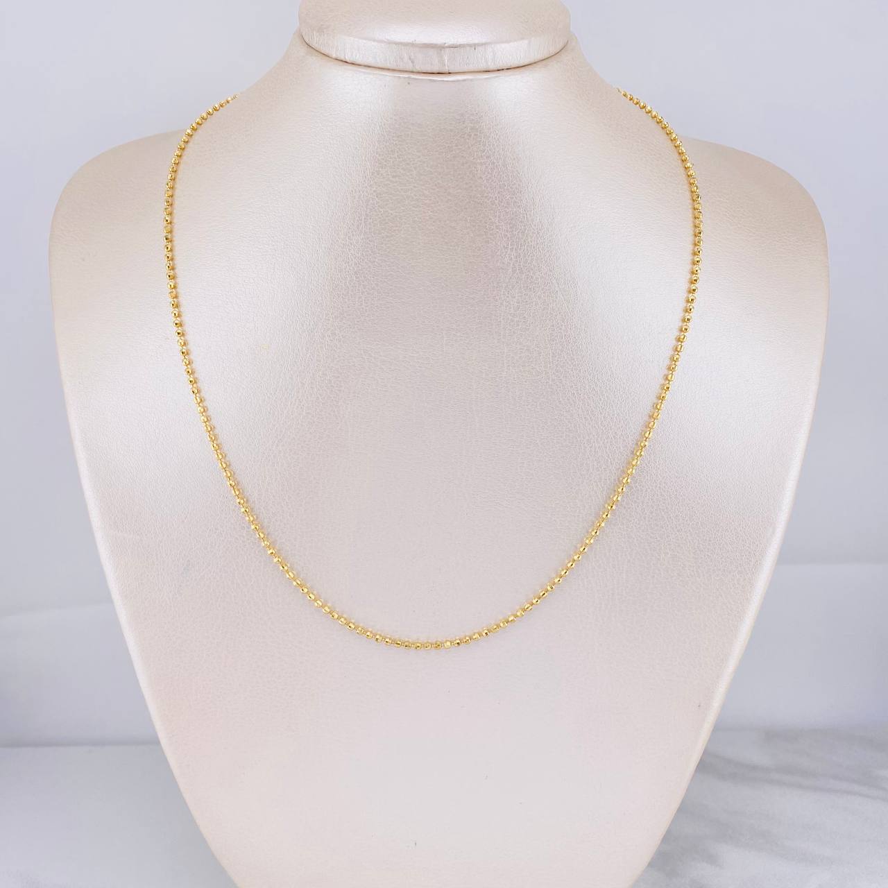 Cadena Militar Diamantada 6.75g / 45cm / 1.8mm Oro Amarillo 18K