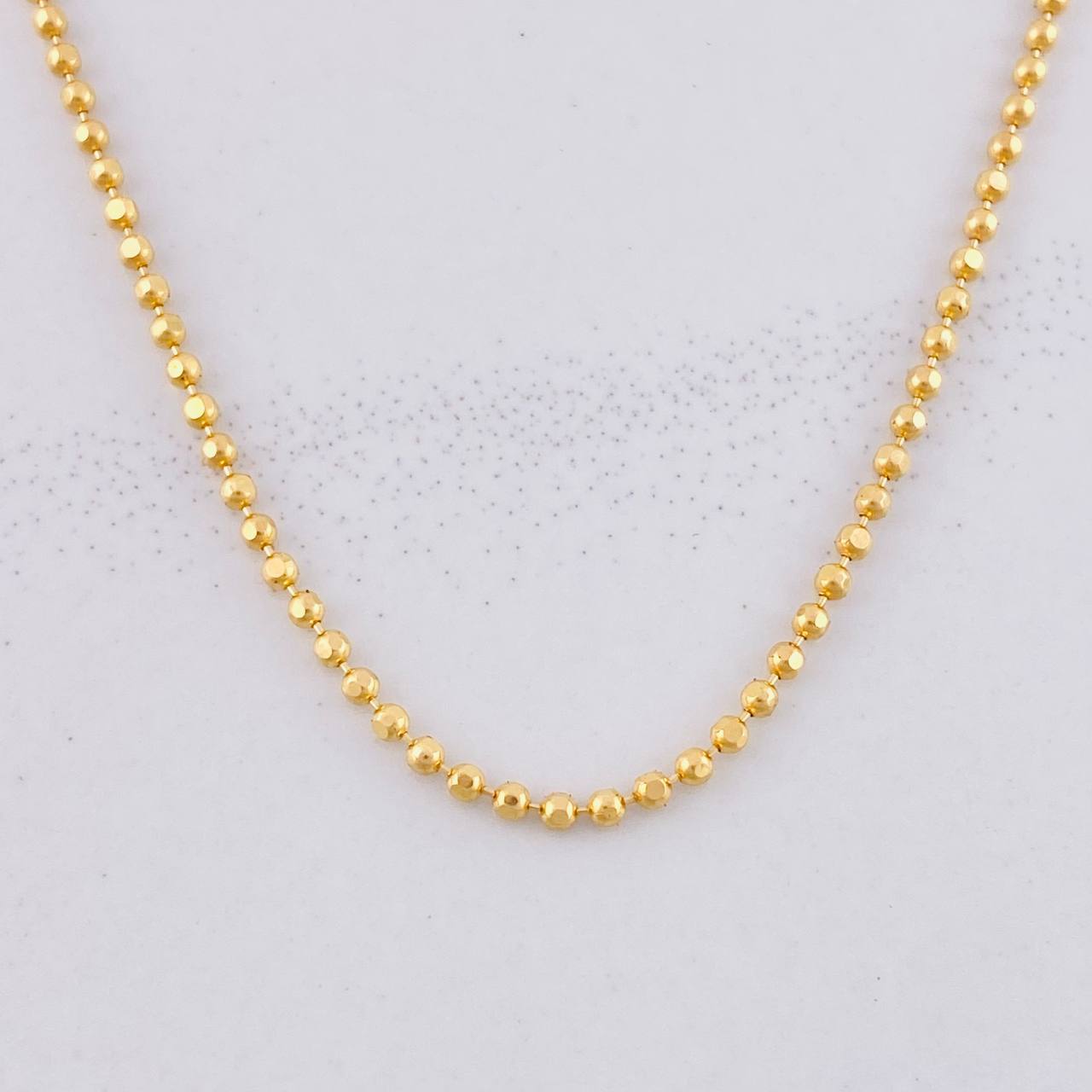 Cadena Militar 3.95g / 45cm / 1.4mm Oro Amarillo 18K