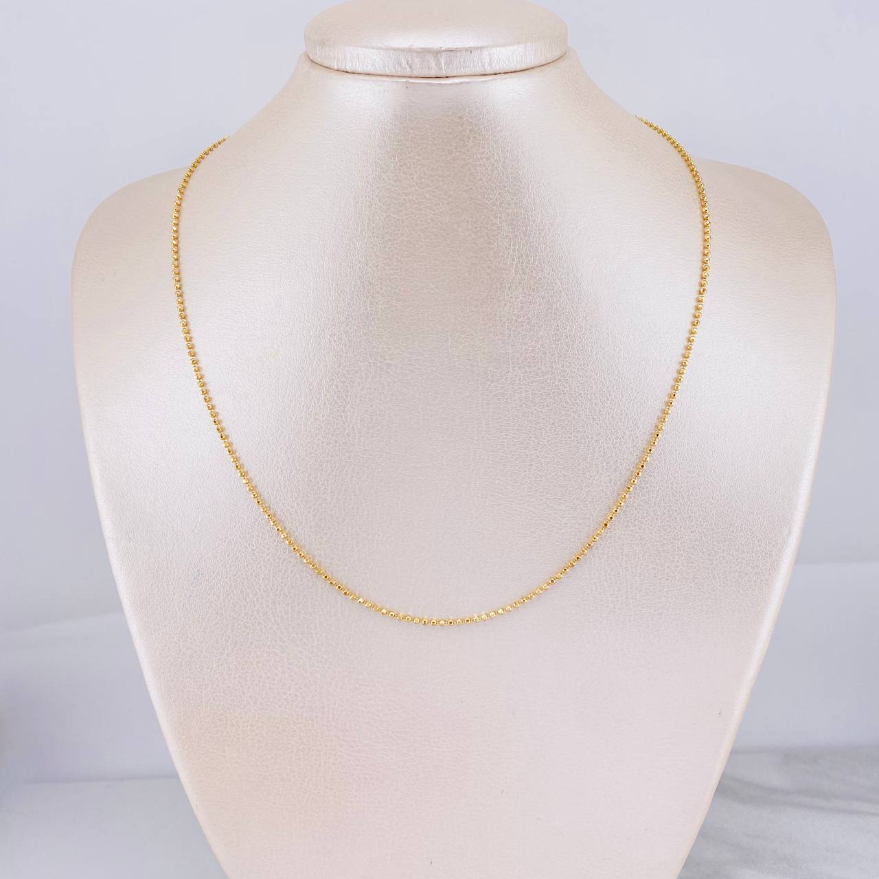 Cadena Militar 3.95g / 45cm / 1.4mm Oro Amarillo 18K
