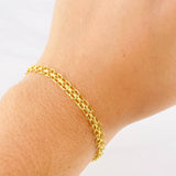 Pulso Chino 4.2g / 19.5cm / 4.3mm Oro Amarillo 18K