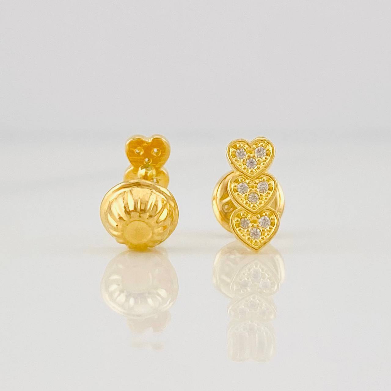 Topos Corazones 0.8g / 8mm Oro Amarillo 18K