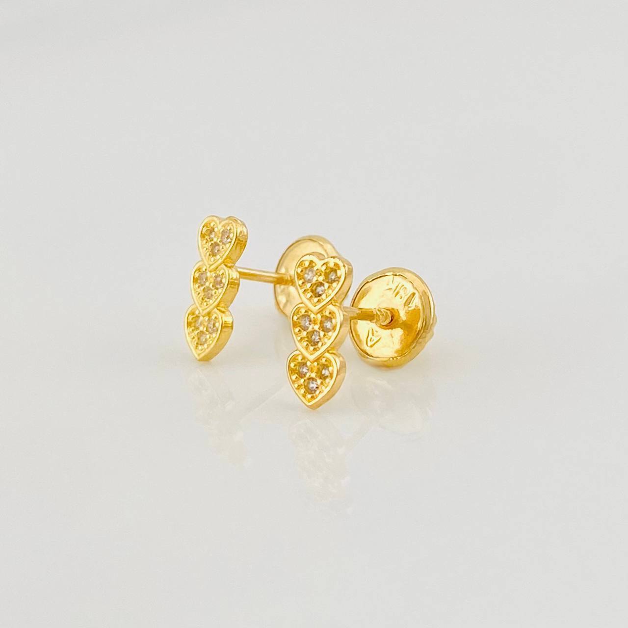 Topos Corazones 0.8g / 8mm Oro Amarillo 18K