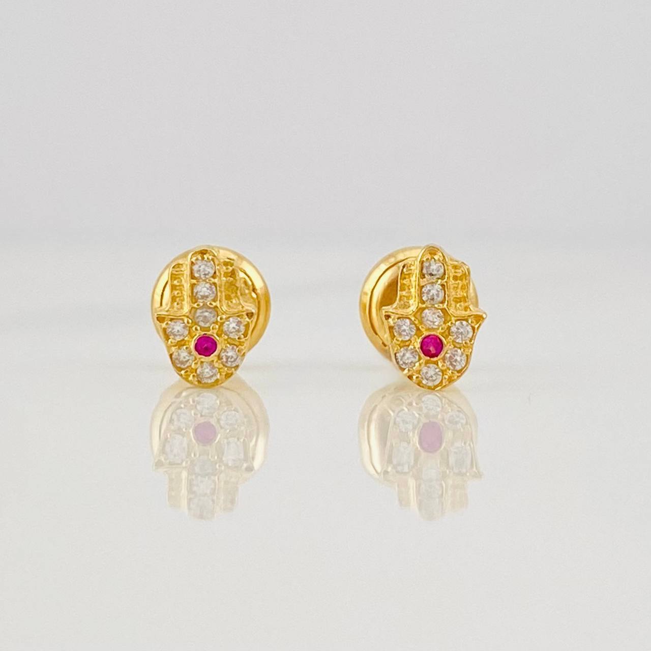Topos Mano Hamsa 0.8g / 6.5mm Oro Amarillo 18K