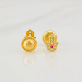 Topos Mano Hamsa 0.8g / 6.5mm Oro Amarillo 18K